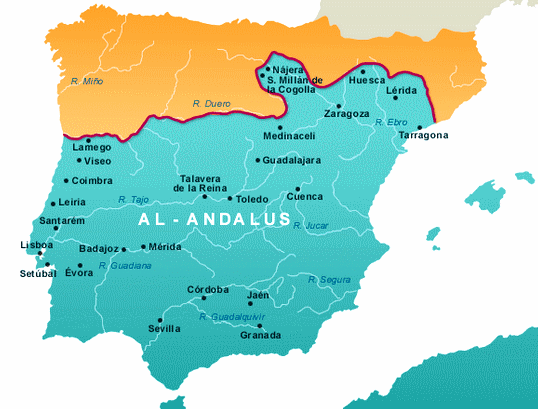 KALIFAT-EL-ANDALUZ-HISZPANIA-GRANADA-MAPA